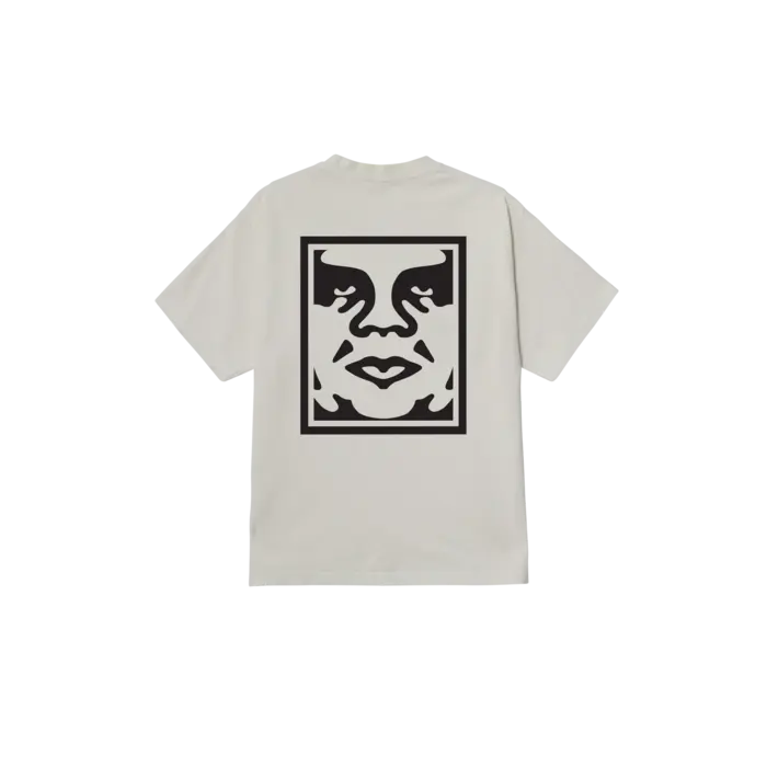 Obey Bold Icon Face T-Shirt - Pigment Chalk White