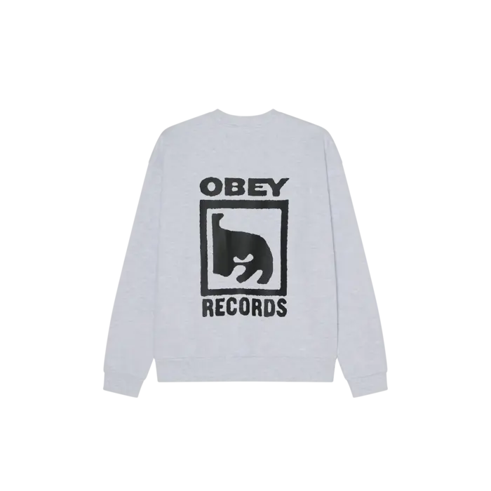 Obey Records Extra Heavy Crew - Ash Grey