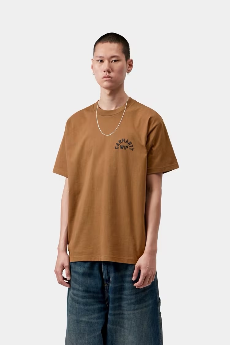 Carhartt WIP S/S Arch Script T-Shirt - Wip H Brown/Black