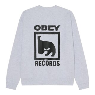 Obey Records Extra Heavy Crew - Ash Grey
