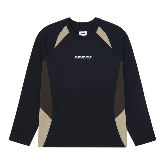 Obey L/S Delta Knit - Black Multi