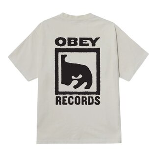 Obey Records Icon T-shirt - Pigment Chalk White