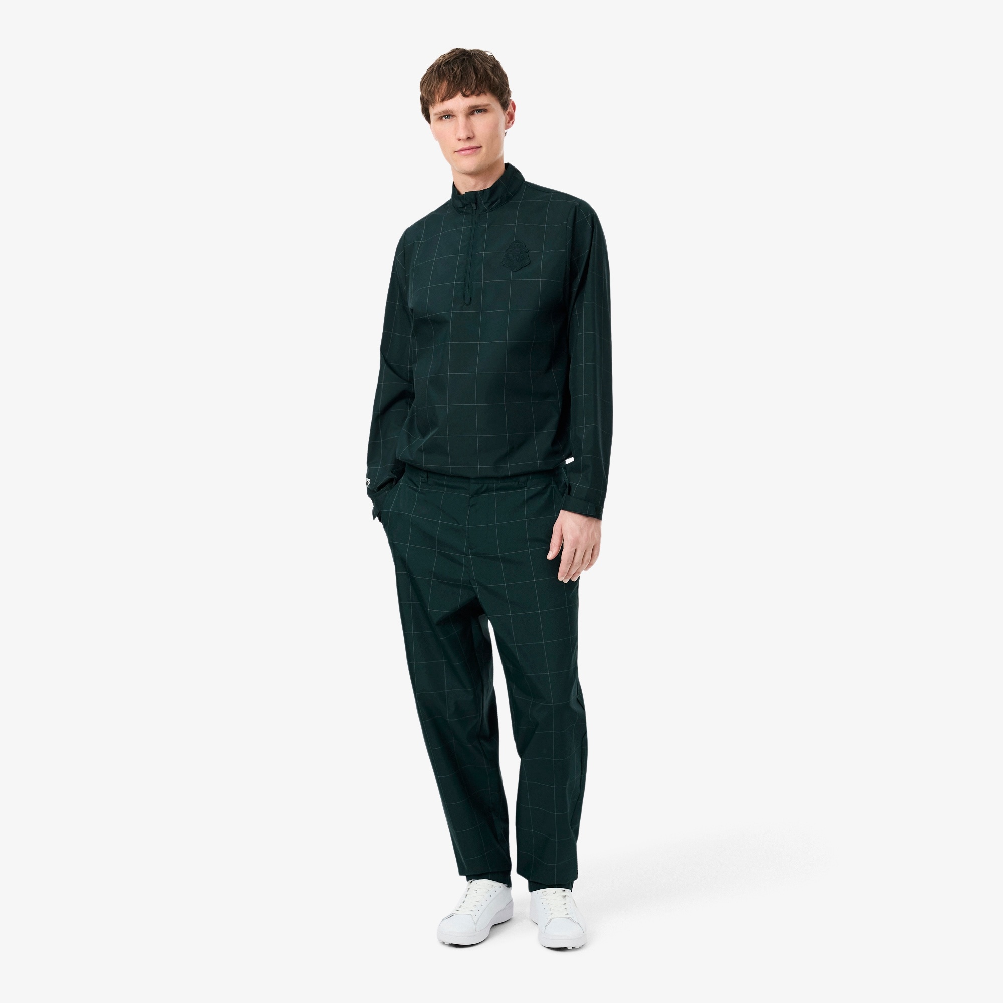 Lacoste Pantalon Golf à Carreaux Déperlant - Vert