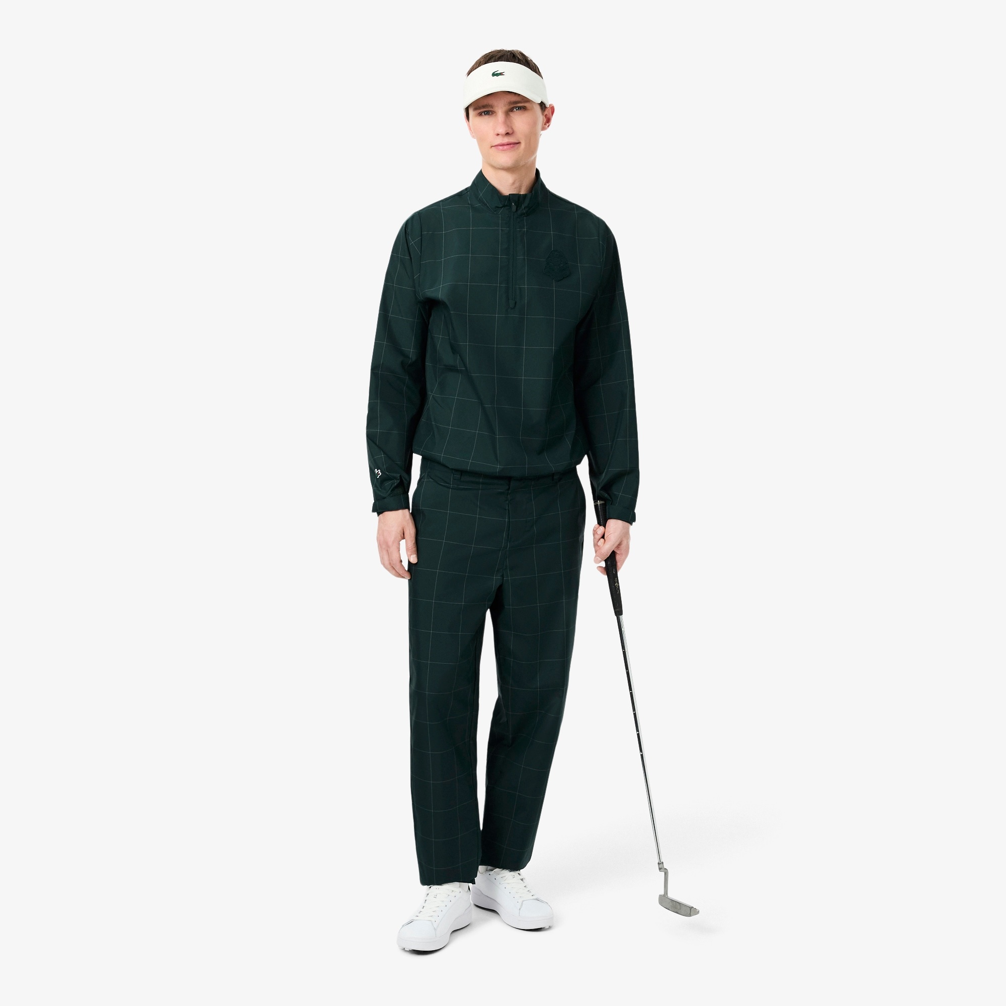 Lacoste Pantalon Golf à Carreaux Déperlant - Vert