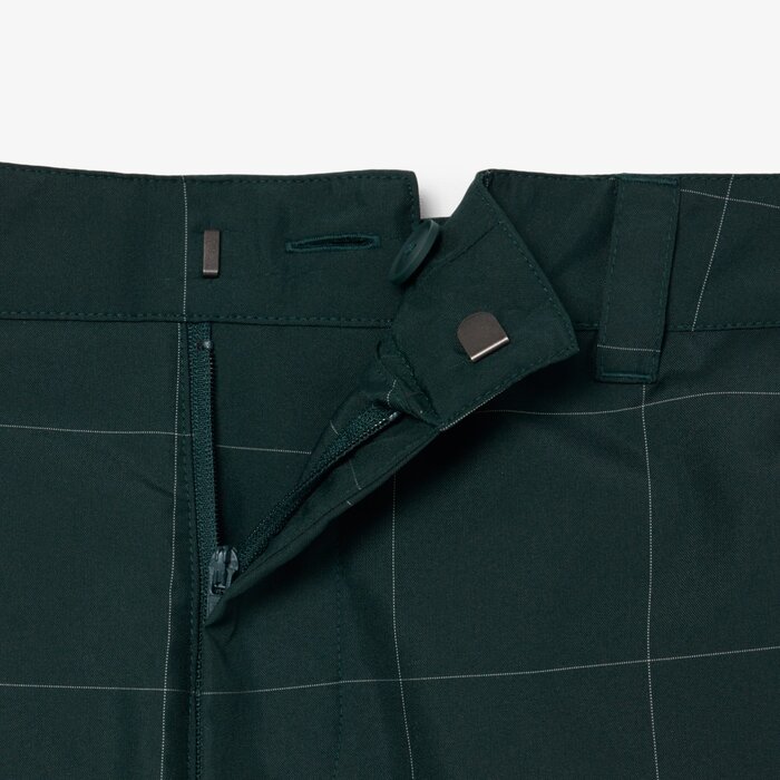 Lacoste Pantalon Golf à Carreaux Déperlant - Vert