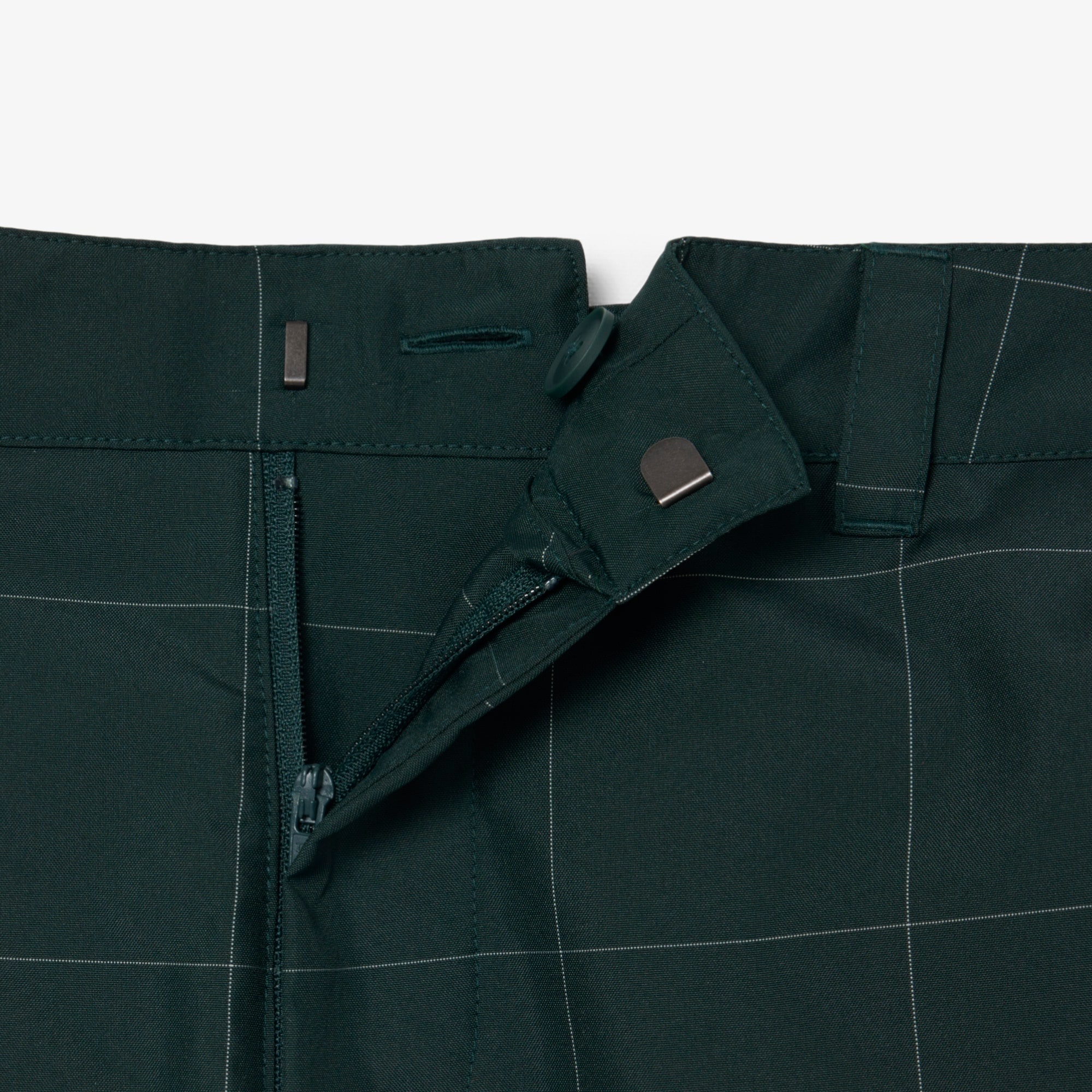 Lacoste Pantalon Golf à Carreaux Déperlant - Vert