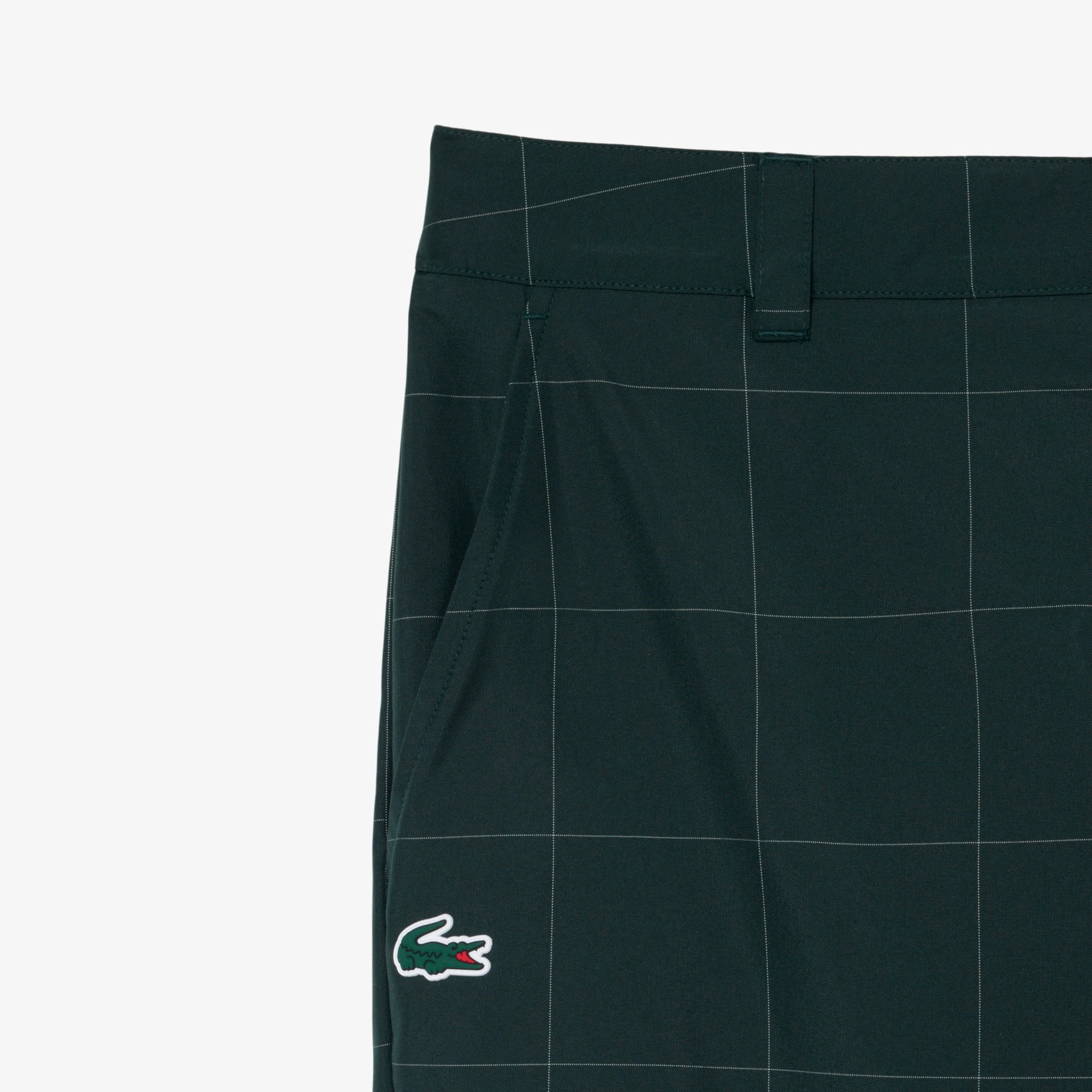 Lacoste Pantalon Golf à Carreaux Déperlant - Vert