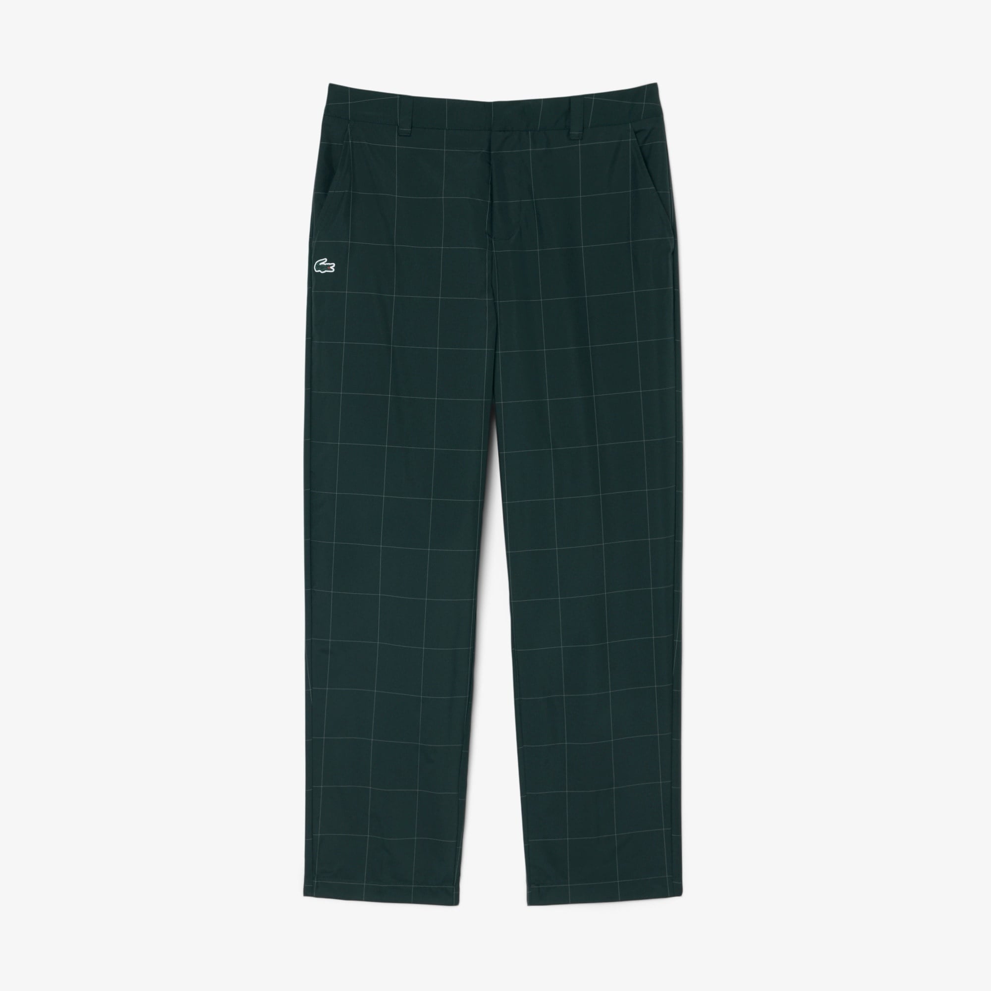 Lacoste Pantalon Golf à Carreaux Déperlant - Vert
