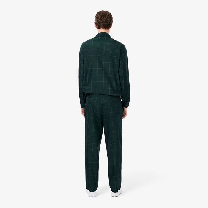 Lacoste Pantalon Golf à Carreaux Déperlant - Vert