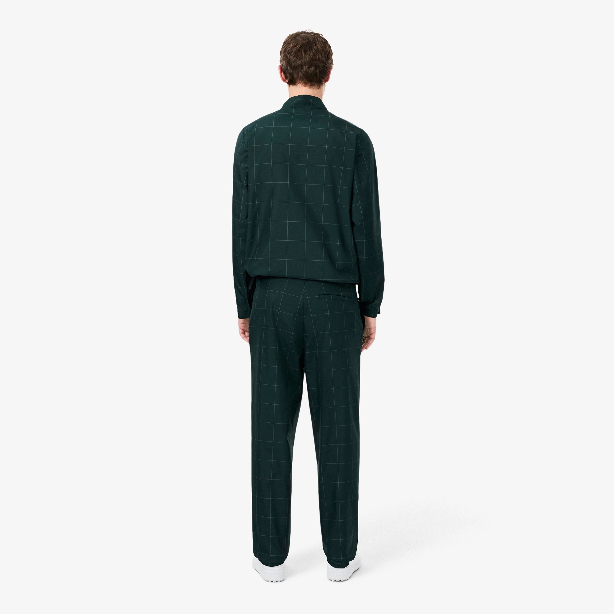 Lacoste Pantalon Golf à Carreaux Déperlant - Vert