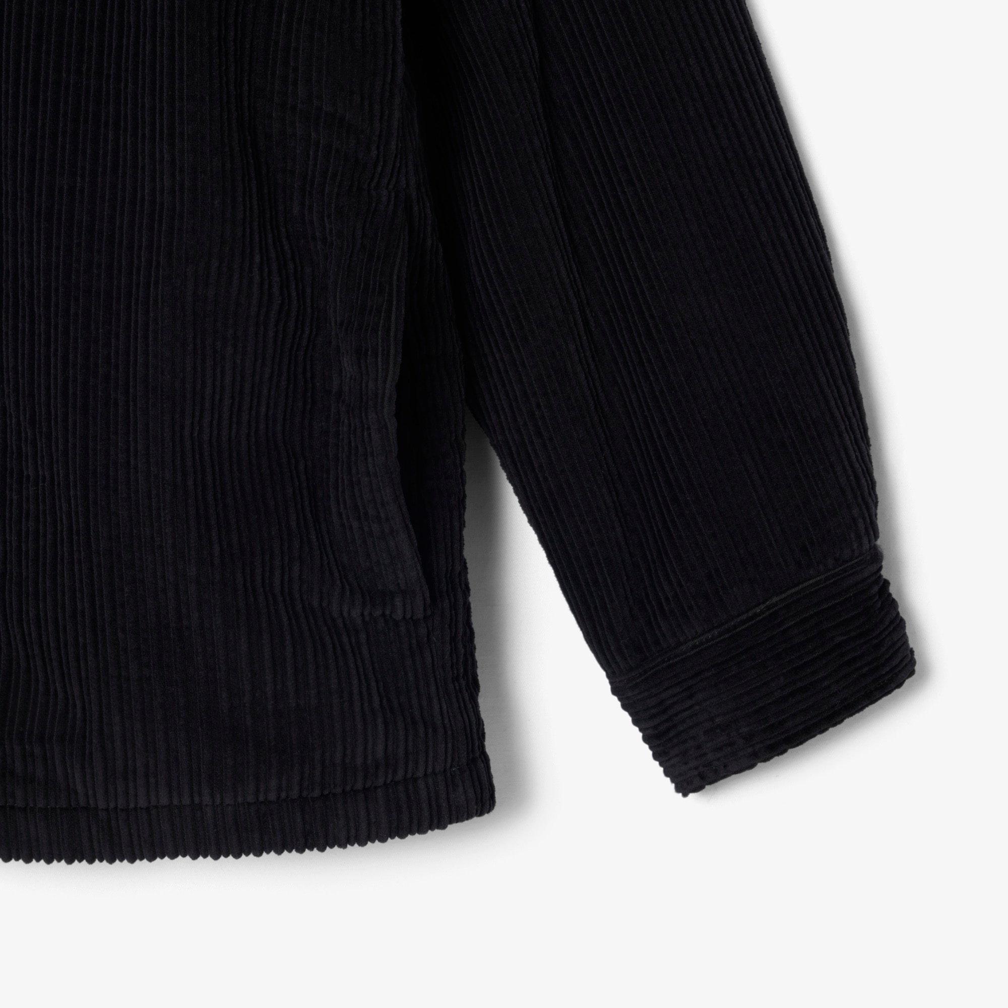 Lacoste Surchemise Velours Côtelé Rembourrée - Noir