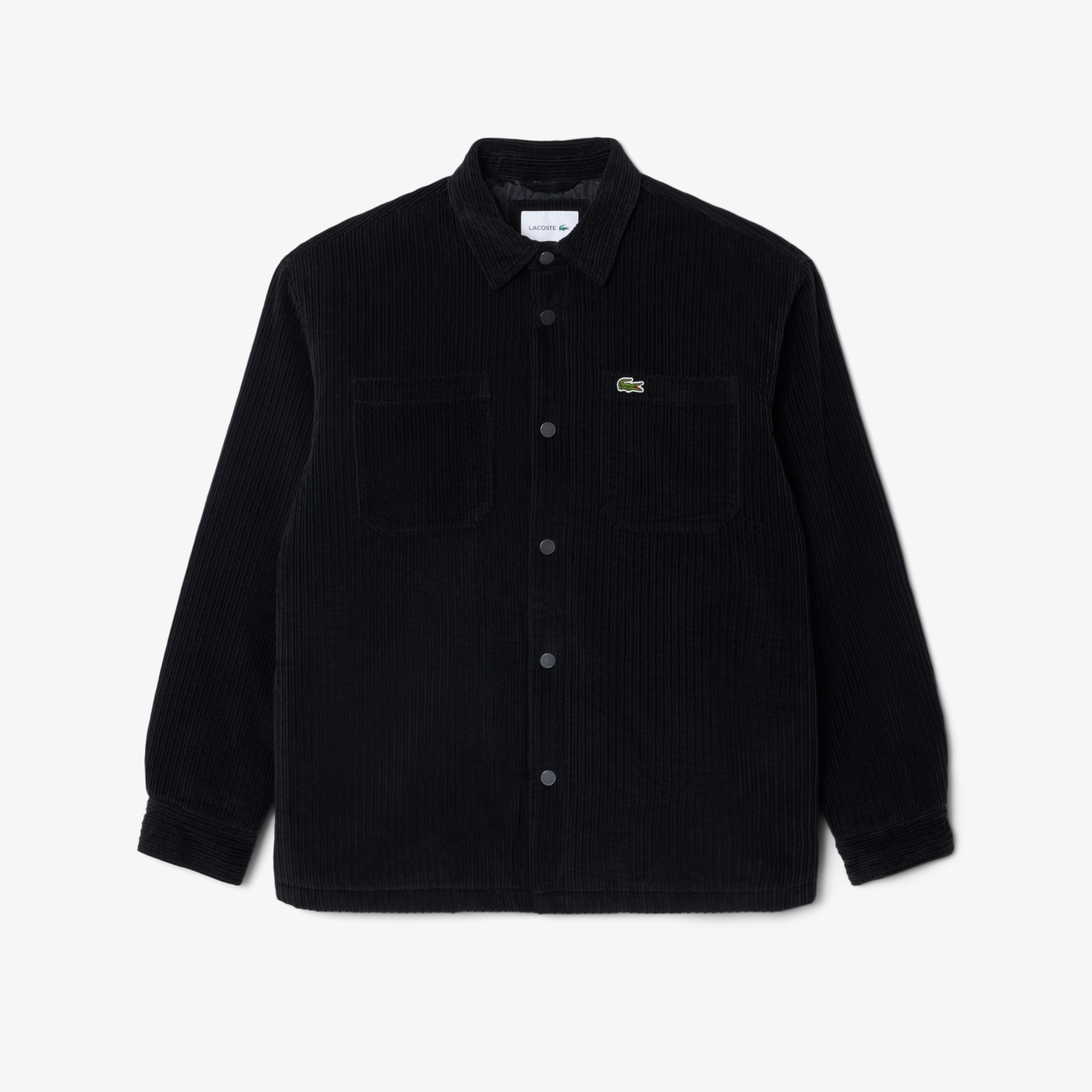 Lacoste Surchemise Velours Côtelé Rembourrée - Noir