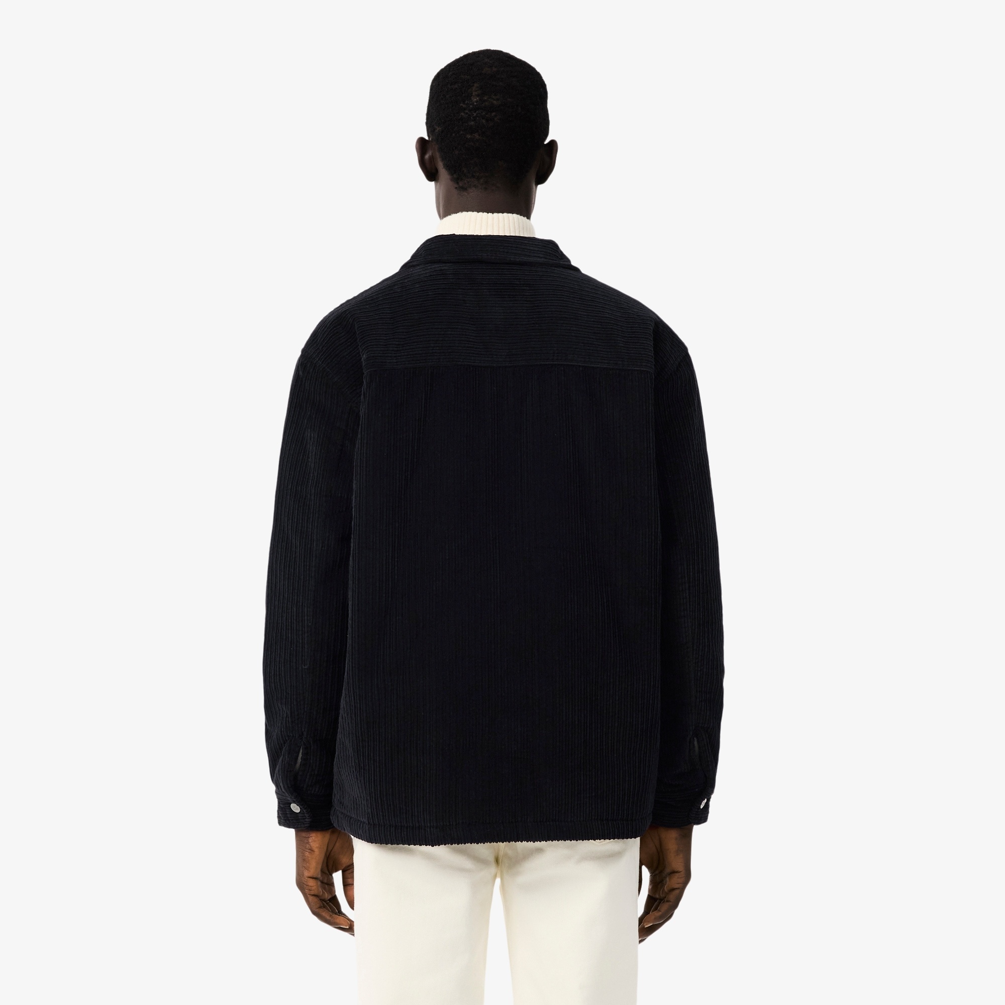 Lacoste Surchemise Velours Côtelé Rembourrée - Noir