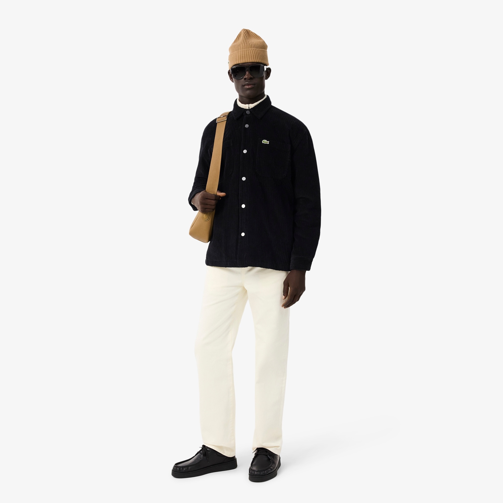 Lacoste Surchemise Velours Côtelé Rembourrée - Noir