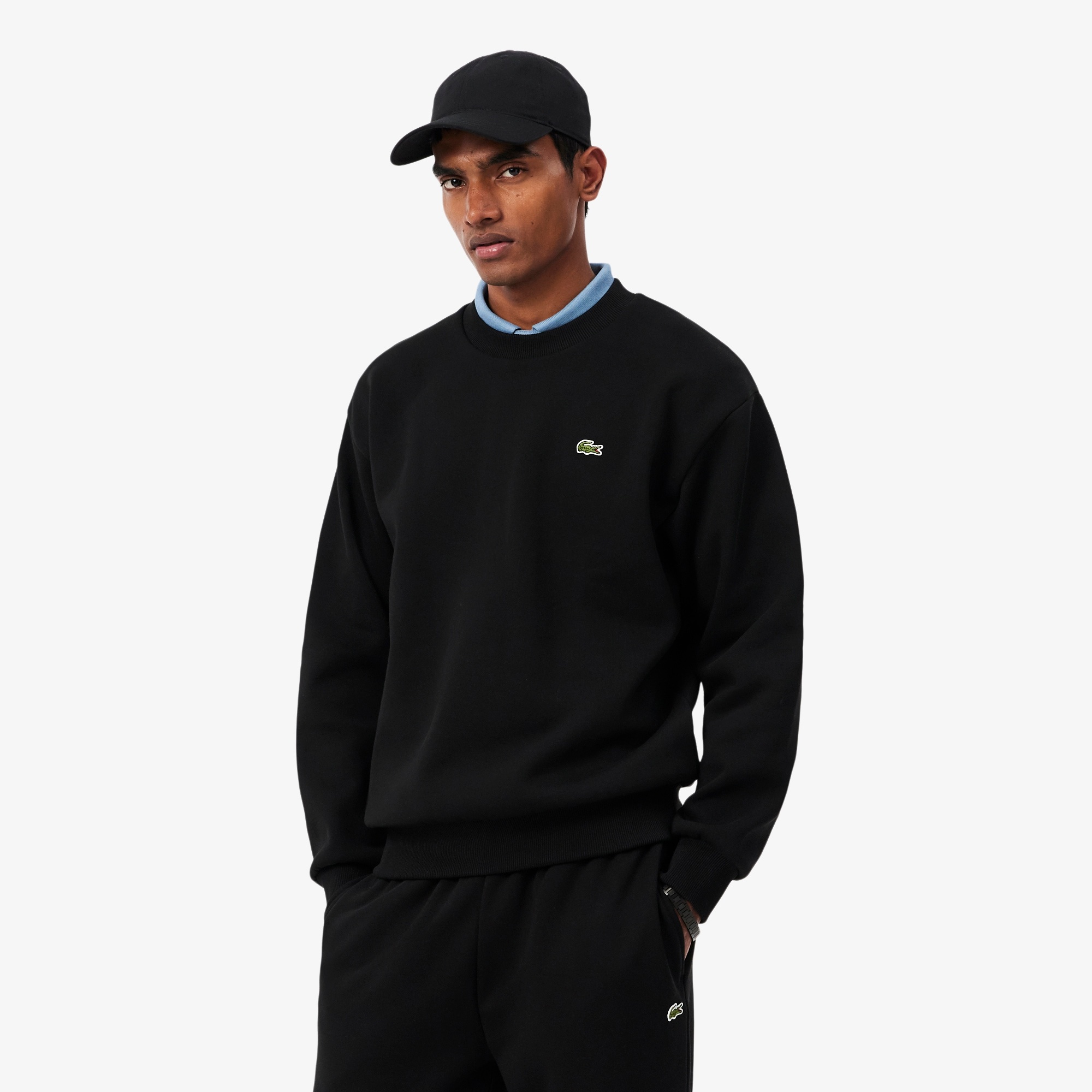 Lacoste Sweatshirt Molleton Coton - Noir