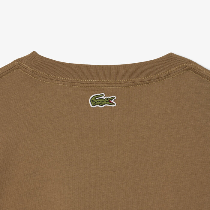 Lacoste T-shirt Jersey Coton Imprimé Broderie - Marron