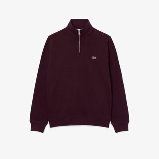 Lacoste Sweatshirt Zippé Interlock Col Montant - Marron