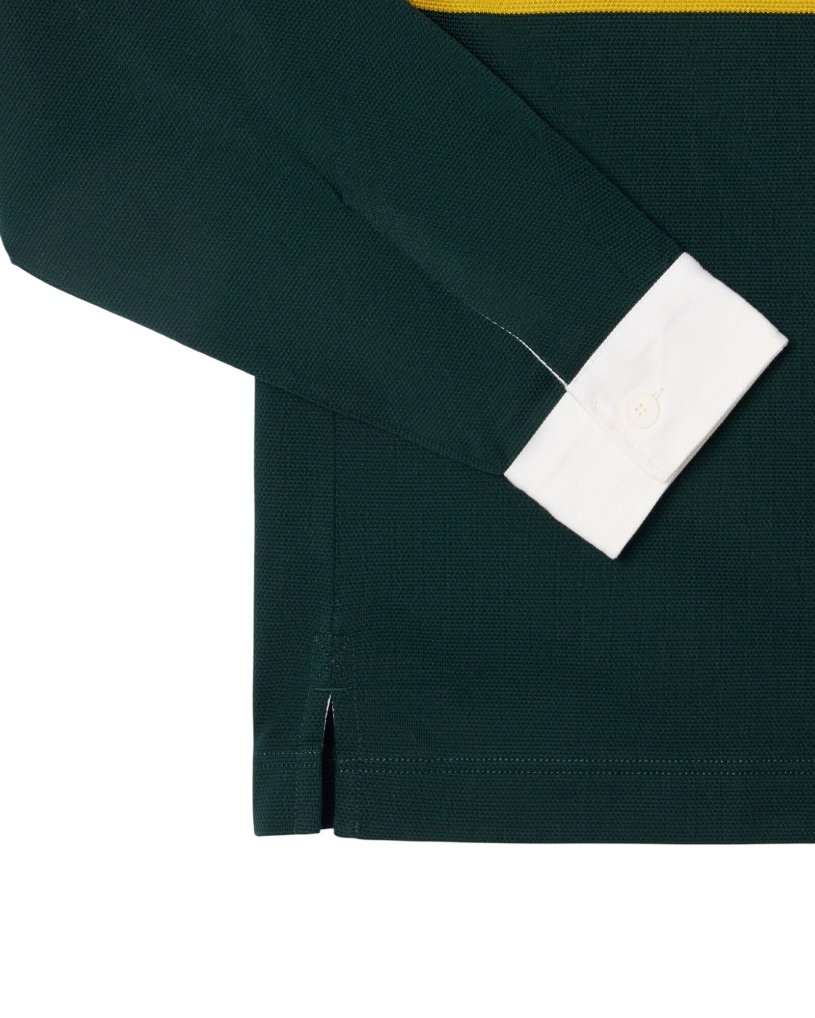 Lacoste Polo Rugby Piqué Rayé Relaxed Fit - Vert