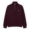 Sweatshirt Zippé Interlock Col Montant - Marron