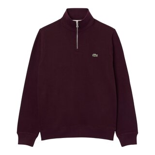 Lacoste Sweatshirt Zippé Interlock Col Montant - Marron