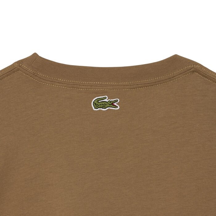 Lacoste T-shirt Jersey Coton Imprimé Broderie - Marron