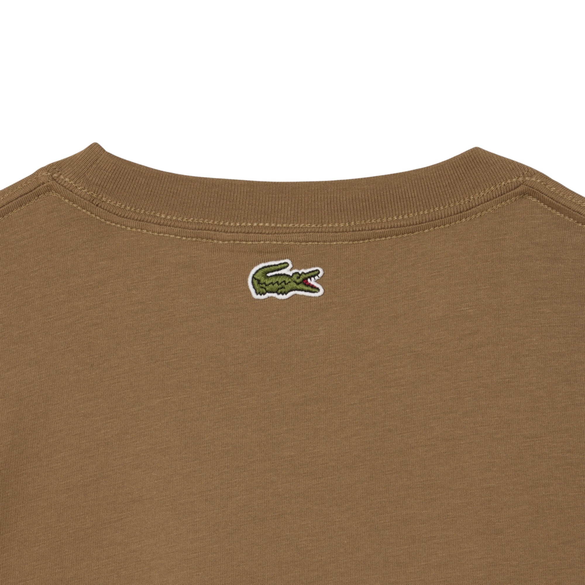 Lacoste T-shirt Jersey Coton Imprimé Broderie - Marron