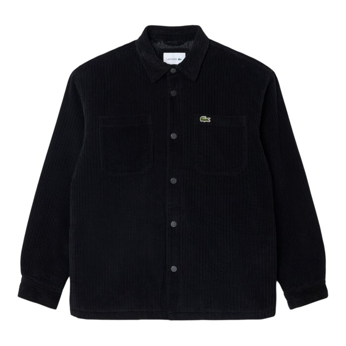Lacoste Surchemise Velours Côtelé Rembourrée - Noir