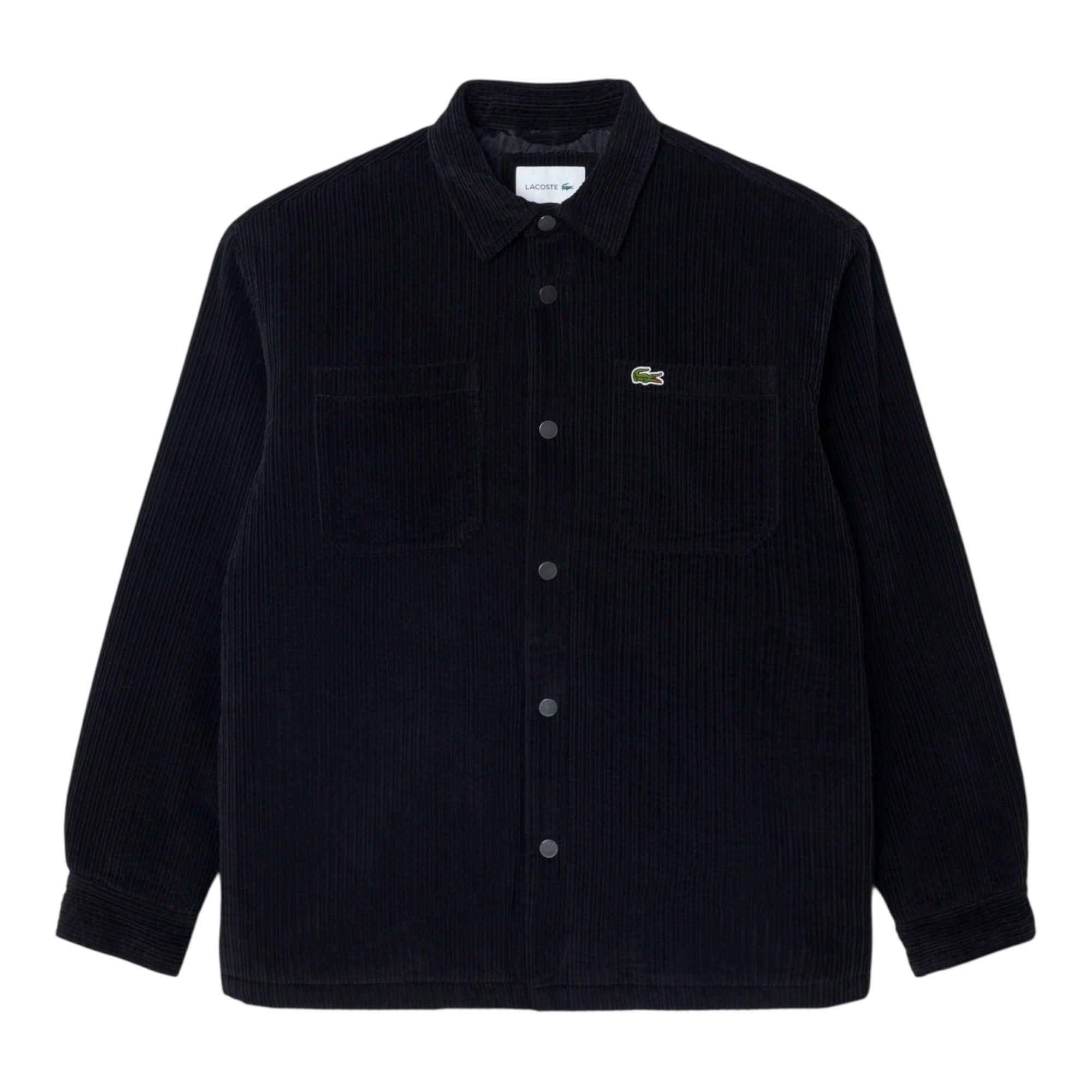 Lacoste Surchemise Velours Côtelé Rembourrée - Noir
