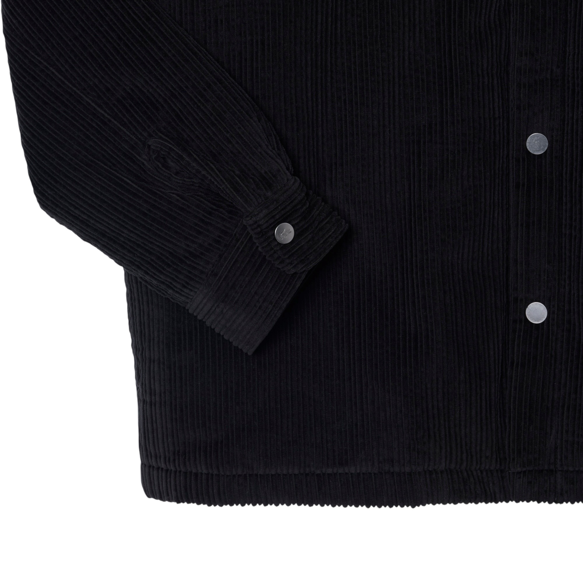 Lacoste Surchemise Velours Côtelé Rembourrée - Noir