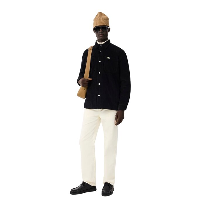 Lacoste Surchemise Velours Côtelé Rembourrée - Noir