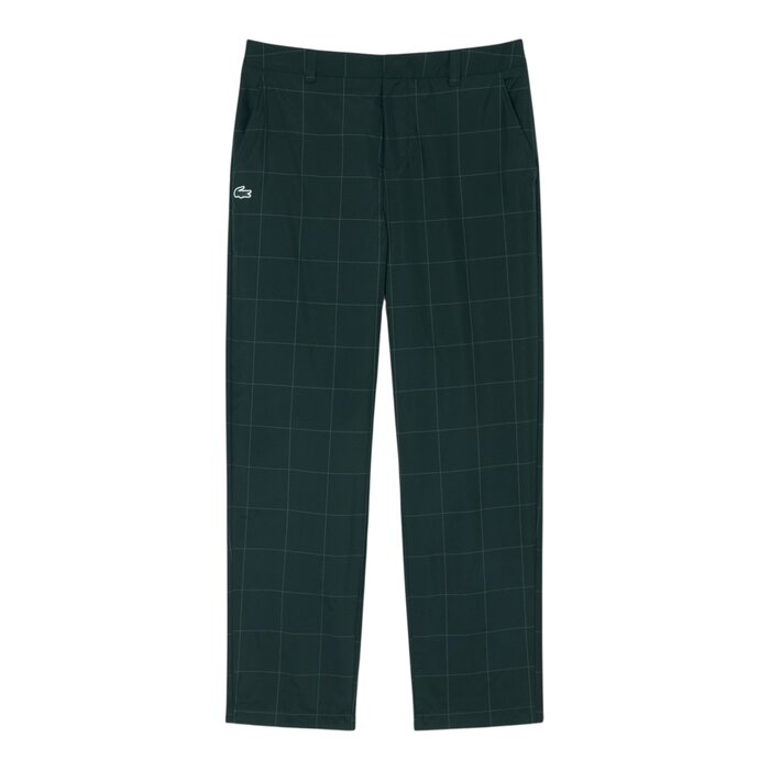 Lacoste Pantalon Golf à Carreaux Déperlant - Vert