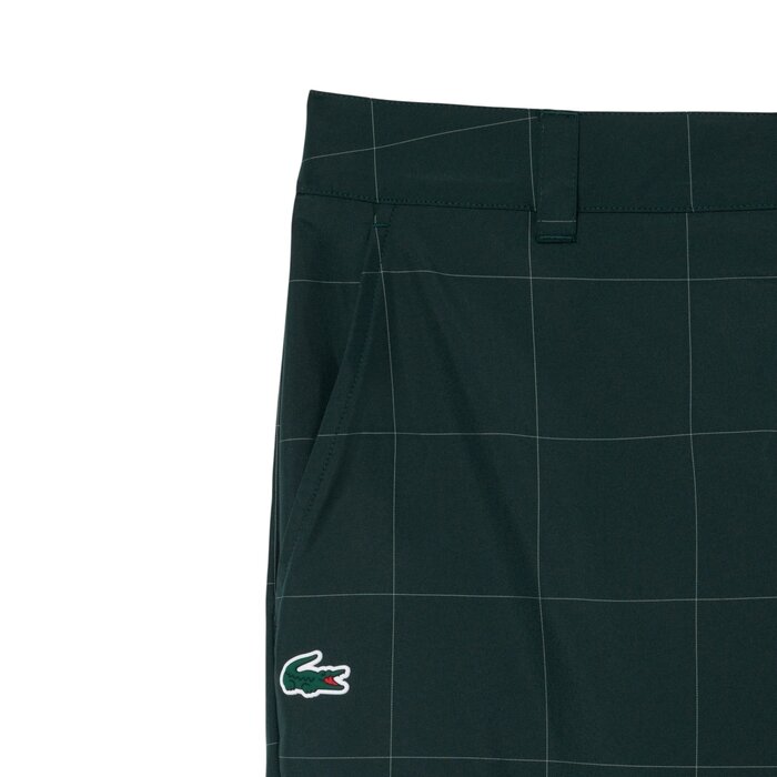Lacoste Pantalon Golf à Carreaux Déperlant - Vert