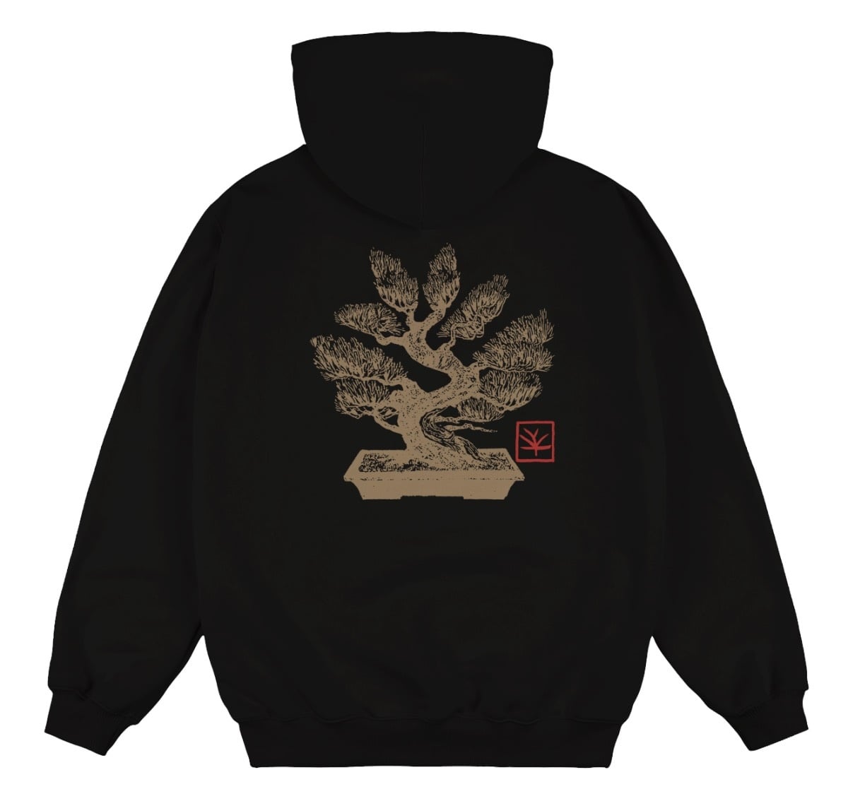 Magenta Bonsai Hoodie - Black