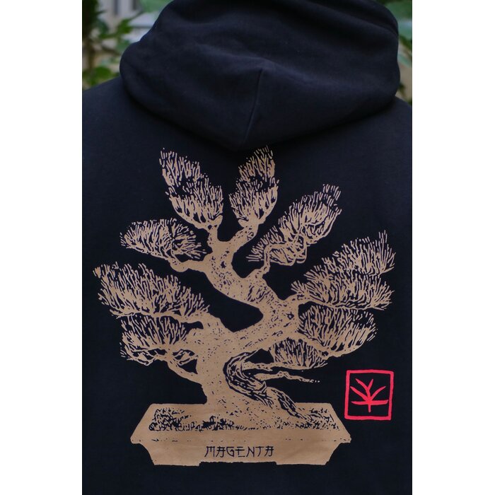 Magenta Bonsai Hoodie - Black