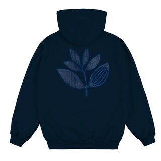 Magenta Denim Plant Hoodie - Navy