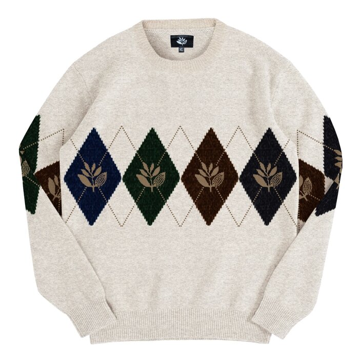 Magenta Academy Knit Crewneck - Natural