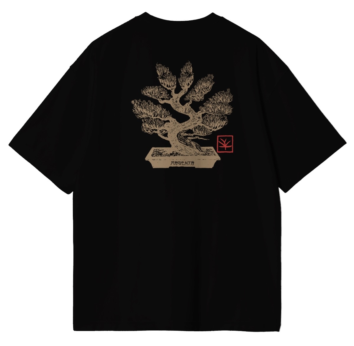Magenta Bonsai T-Shirt - Black