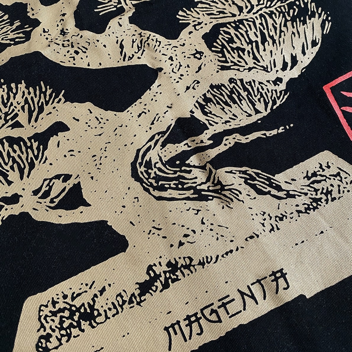 Magenta Bonsai T-Shirt - Black