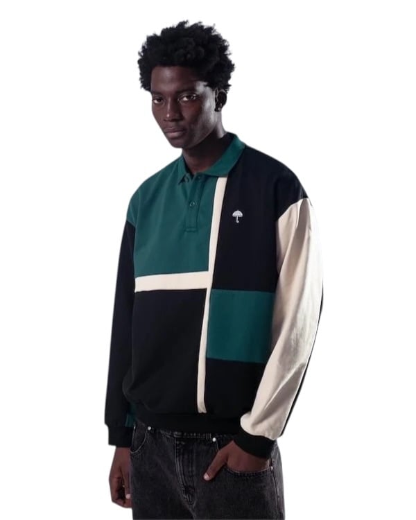 Hélas Banks Sweat Polo - Green Multico