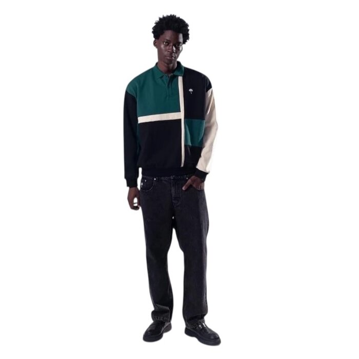 Hélas Banks Sweat Polo - Green Multico
