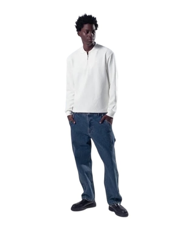 Hélas Paulo L/S Knit Polo - Off White