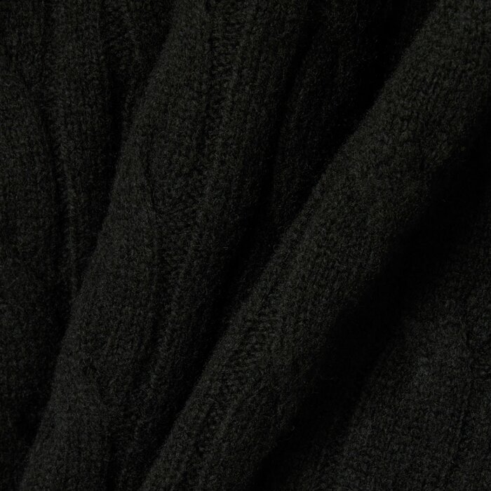 Lacoste Pull Torsadé en Laine Col Rond - Vert Foncé