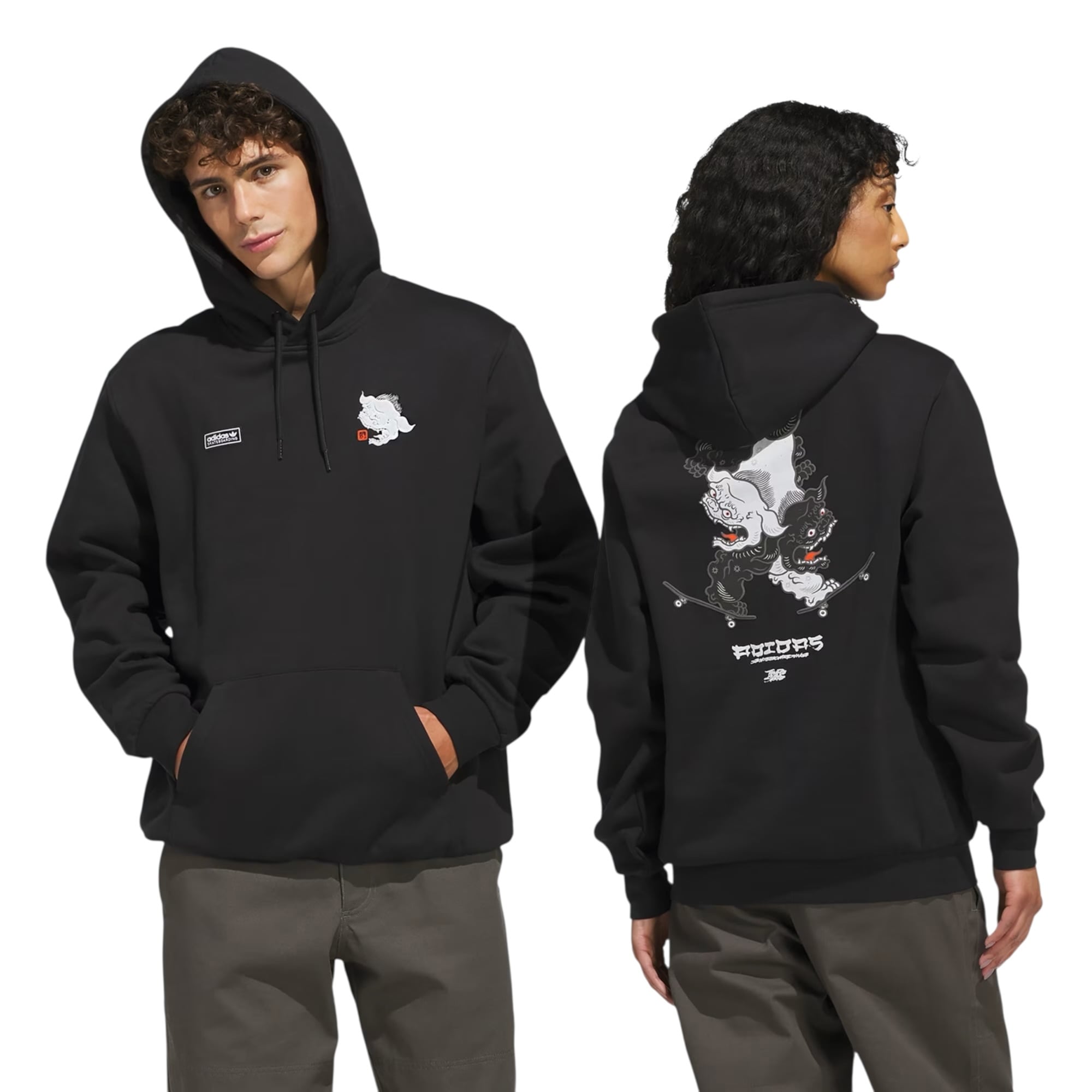 Adidas Skateboarding Temple of Skate Foo Dog Hooded - Black