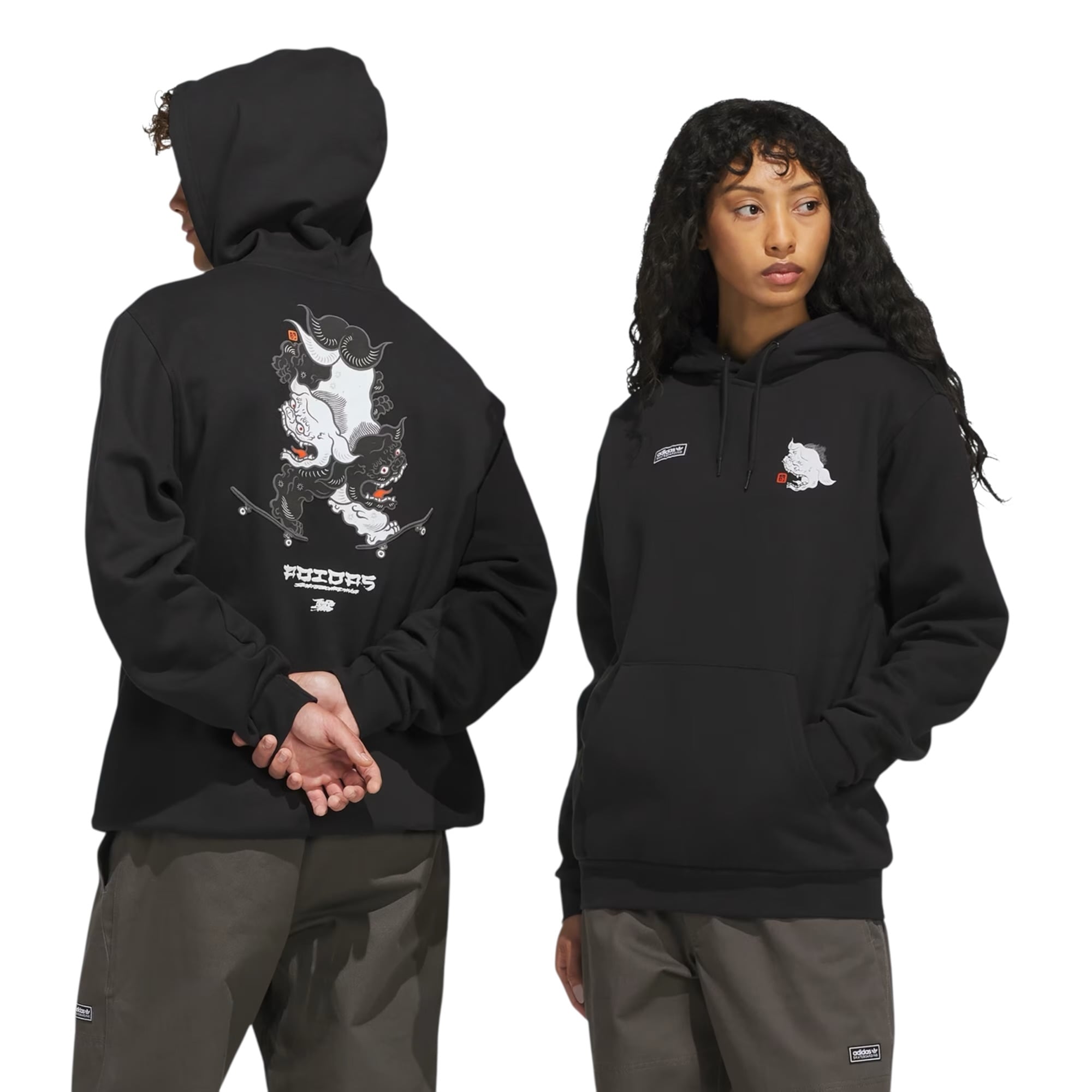 Adidas Skateboarding Temple of Skate Foo Dog Hooded - Black
