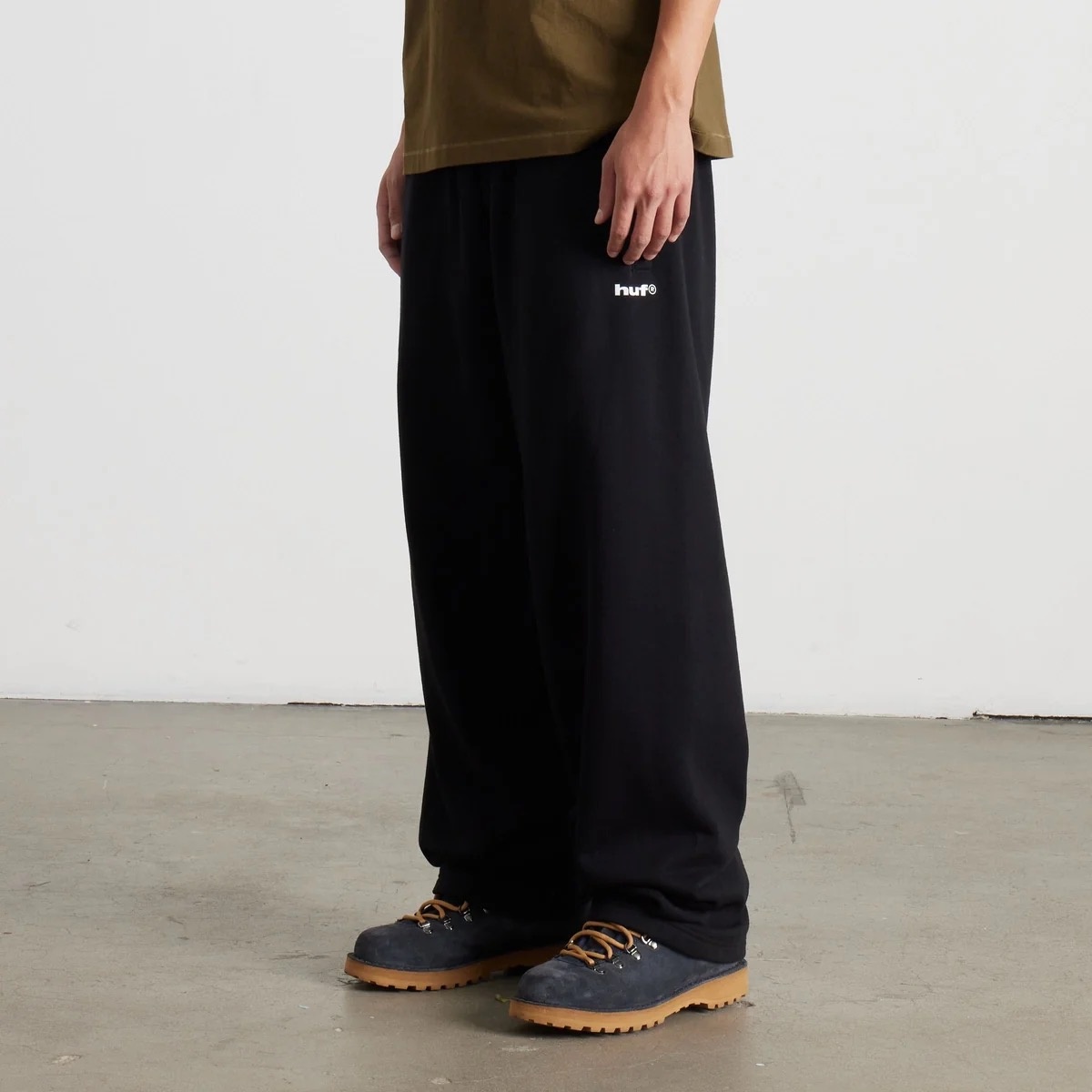 Huf 89 Open Hem Fleece Pant - Black
