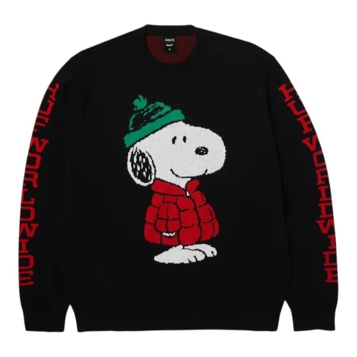 Huf Snoopy Puffer Sweater - Black