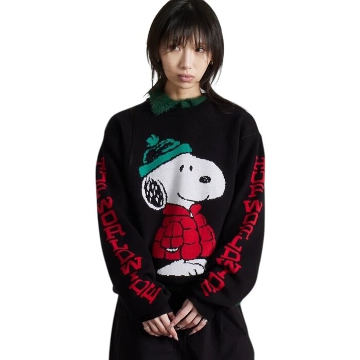 Huf Snoopy Puffer Sweater - Black