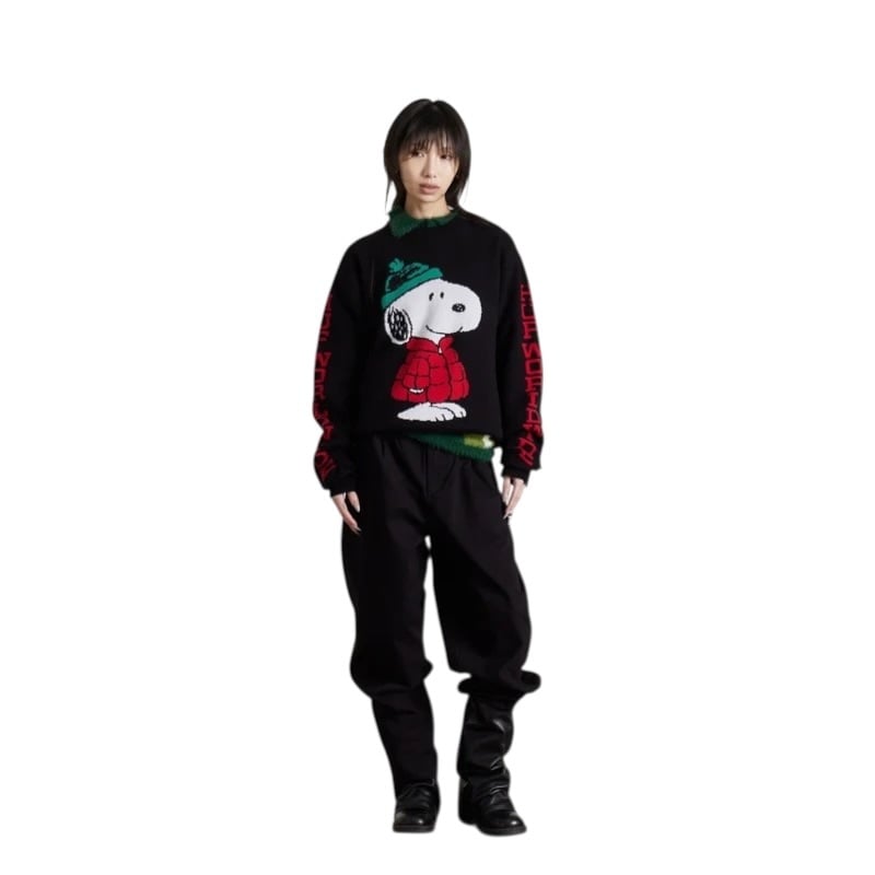 Huf Snoopy Puffer Sweater - Black
