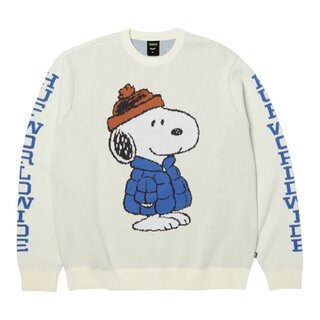 Huf Snoopy Puffer Sweater - Bleach
