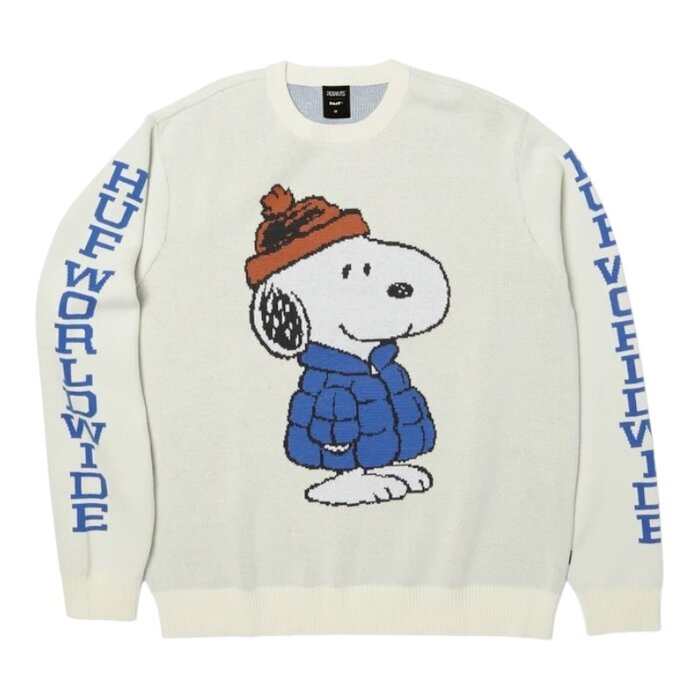 Huf Snoopy Puffer Sweater - Bleach